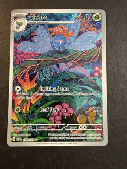 Pokemon Gloom Illustration Rare Full Art 198/197 SV03 Obsidian Flames Holo VLP - Image 1