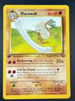 1999 Pokemon WOTC Marowak 39/64 Jungle 1st Edition - Image 1