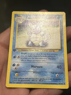Pokemon TCG Wartortle Base Set 1999 1st Edition French 42/102- LP - Image 2