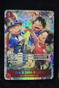 One Piece Luffy Sec, Sabo Sec, Ace Sec Secret Rares NM Lot Of 4 - Image 5