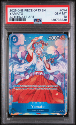 2025 One Piece Op13 Carrying on His Will Yamato #054 OP13-054 PSA 10 - Image 1