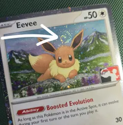 BLEED WHOLE SWIRL 🌀💫 Holo Eevee 143/191 Cosmo Prize Pack Series 7 Pokemon Card - Image 1