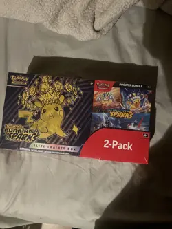 Pokemon Surging Sparks ETB + Booster Bundle Costco 2-pack Sealed - Image 1