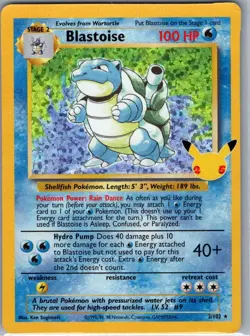 Blastoise 2/102 Celebrations: Classic Collection - Pokemon Card - NM - Image 1