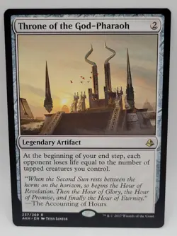 MTG Throne of the God-Pharaoh NM Amonkhet Rare Legendary Artifact EDH Magic Card - Image 1