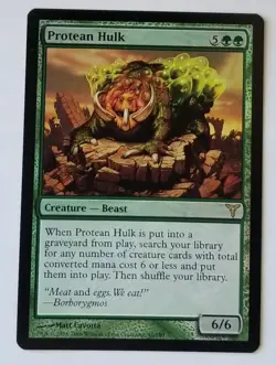 MTG Protean Hulk Dissension 90/180 Foil Rare - Image 1
