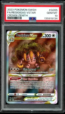 PSA 10 REGIGIGAS VSTAR GG55 POKEMON SWSH CROWN ZENITH FULL ART GEM MINT - Image 1