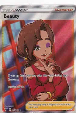 Beauty 181/185 Pokemon Vivid Voltage Ultra Rare Full Art Holo - Image 1