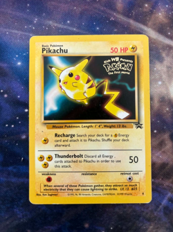 Pikachu (WB Pokemon The First Movie) #4 WOTC Black Star Promo Stamped HP - Image 1