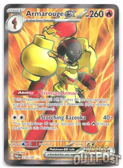 Armarouge ex 218/182 Ultra Rare Paradox Rift Pokemon NM - Image 1