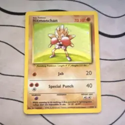 Pokemon Hitmonchan Holo Rare Base Set 70 HP Jab Special Punch 7/102 1999-2000 - Image 1