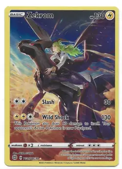 Pokemon TCG Zekrom SWSH09: Brilliant Stars TG05/TG30 Trainer Gallery Full Art NM - Image 1