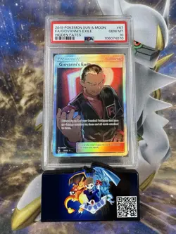Pokemon Giovanni's Exile 67/68 Hidden Fates Full Art Ultra Rare PSA 10 Gem Mint - Image 1