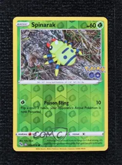 Spinarak (Peelable Ditto) Reverse Foil Pokemon Sword & Shield Pokemon Go #006 - Image 1