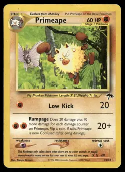 Pokemon Cards Primeape 18/18 Southern Islands HP - Image 1