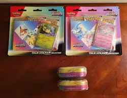 2-Pokemon Prismatic Evolutions Tech Sticker Collections And 2 Mini Tins - Image 3