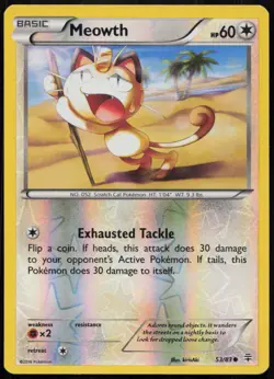 Meowth 53/83 LP Generations Common Reverse Holo Pokemon - Image 1