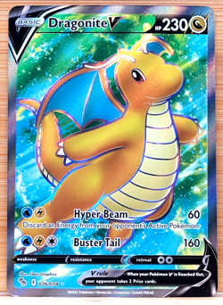 Dragonite V (Full Art) 076/078 Pokemon GO Holo - Image 1