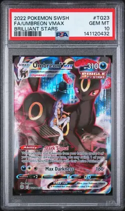 Umbreon VMAX PSA 10 Brilliant Stars TG23/TG30 Pokemon TCG 2022 Full Art Gem Mint - Image 1