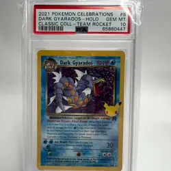 2021 Pokemon Celebrations Dark Gyarados 8/82 - PSA 10 Gem Mint - Team Rocket - Image 1