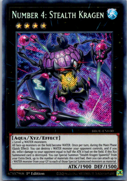Number 4: Stealth Kragen - BROL-EN030 - NM - Secret Rare - 1st ed - Yugioh - Image 1