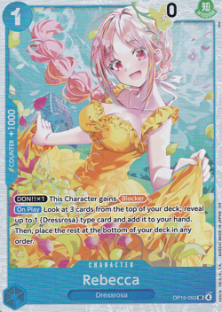Rebecca OP15-053 SR - One Piece TCG - Adventure on Kami's Island Holo Foil NM/M - Image 1