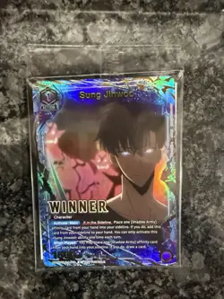 Union Arena Solo Leveling Sung Jinwoo Winner Foil Alt Art UEPR/SLG-1-019 Sealed - Image 1