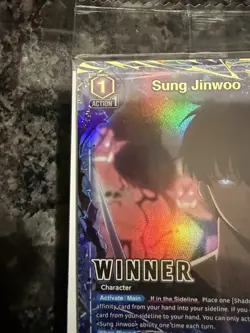 Union Arena Solo Leveling Sung Jinwoo Winner Foil Alt Art UEPR/SLG-1-019 Sealed - Image 3