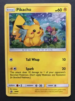 Pikachu SM86 PROMO RARE HOLO Pokemon Card Shiny Sun & Moon Excellent - Image 1