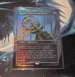 Magic The Gathering T.M.N.T. Sword of Hearth and Home Borderless Foil M/NM - Image 1