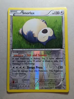 Pokemon TCG Snorlax Flashfire 80/106 Reverse Holo Rare VLP - Image 1