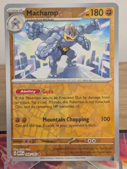 MACHAMP 068/165 RARE 151 POKEMON REVERSE HOLO NM - Image 1