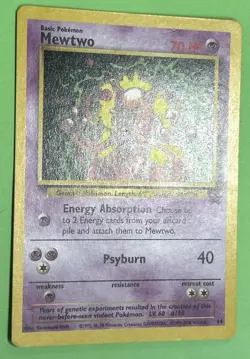 Pokemon TCG Mewtwo 14 Black Star Promo Card 2000 Pokemon Promo NEAR MINT NO PLAY - Image 2