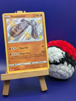 Pokemon Card Stonjourner SV075/SV122 Shining Fates Baby Shiny Rare Near Mint - Image 1