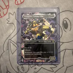 Leonardo, Cutting Edge (Borderless) [TMT - 211] - NM [Foil] TCG MTG - Image 1