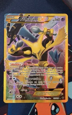 Pokemon Alakazam EX 125/124 Secret Rare XY Fates Collide Holo Trading Card - Image 1