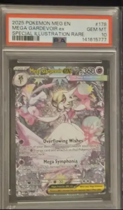 2025 POKEMON MEG EN-MEGA EVOLUTION #178 MEGA GARDEVOIR EX PSA 10 - Image 1