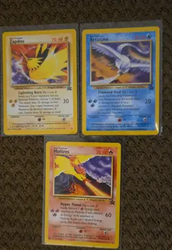 Pokemon TCG Set of 3 Legendary Bird Promos Black Star Promos Regular Promo - Image 1