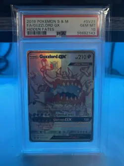 2019 Pokemon Hidden Fates Guzzlord GX SV71 Full Art PSA 10 Gem Mint - Image 1