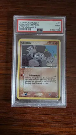 2006 POKEMON EX LEGEND MAKER #53 GEODUDE-REVERSE FOIL PSA 9 - Image 1