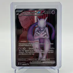 Pokemon TCG Team Rockets Mewtwo EX 213/182 Full Art Destined Rivals English - Image 1