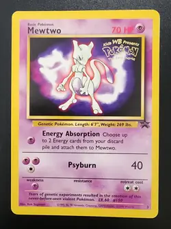 Pokemon TCG Mewtwo Black Star Promo 3 WOTC 1999 WB ‘The First Movie’ Stamp NM - Image 1