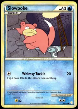 Slowpoke 81/123 Common HeartGold & SoulSilver Pokemon LP - Image 1
