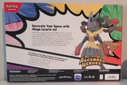 2026 Pokemon Ascended Heroes Mega Lucario Ex Premium Poster Collection New! - Image 2