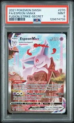 Pokemon Espeon VMAX Fusion Strike Full Alt Art #270 PSA 9 Mint - Image 1