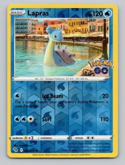 Reverse Holo Lapras 023/078 Rare Pokemon GO Pokemon - Image 1