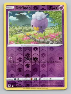 Reverse Holo Drifloon 063/189 Common Astral Radiance Pokemon - Image 1