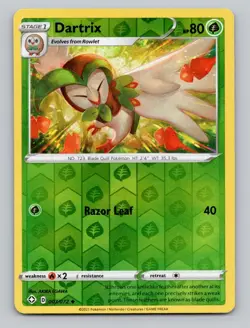 Reverse Holo Dartrix 007/072 Uncommon Shining Fates Pokemon - Image 1