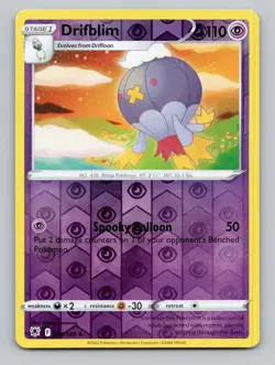 Reverse Holo Drifblim 064/189 Uncommon Astral Radiance Pokemon - Image 1