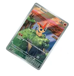 2025 Pokemon VICTINI FULL ART HOLO 208 BLACK STAR PROMO! - Image 1